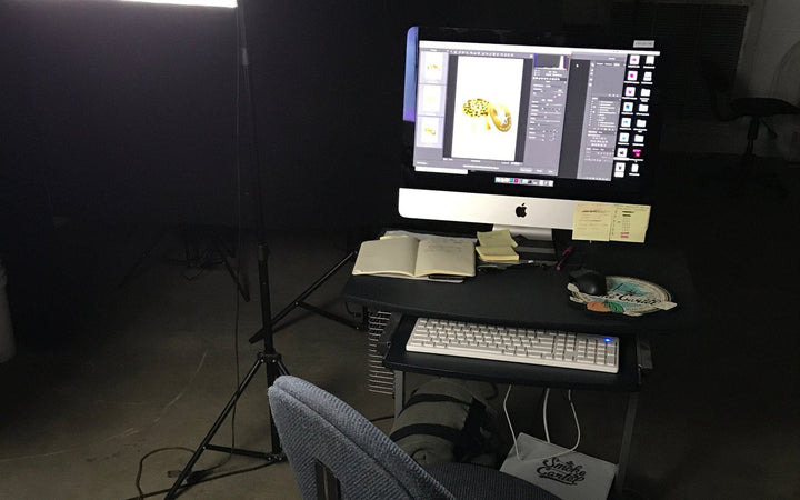 A simple photo-editing workstation in the Smoke Cartel studio